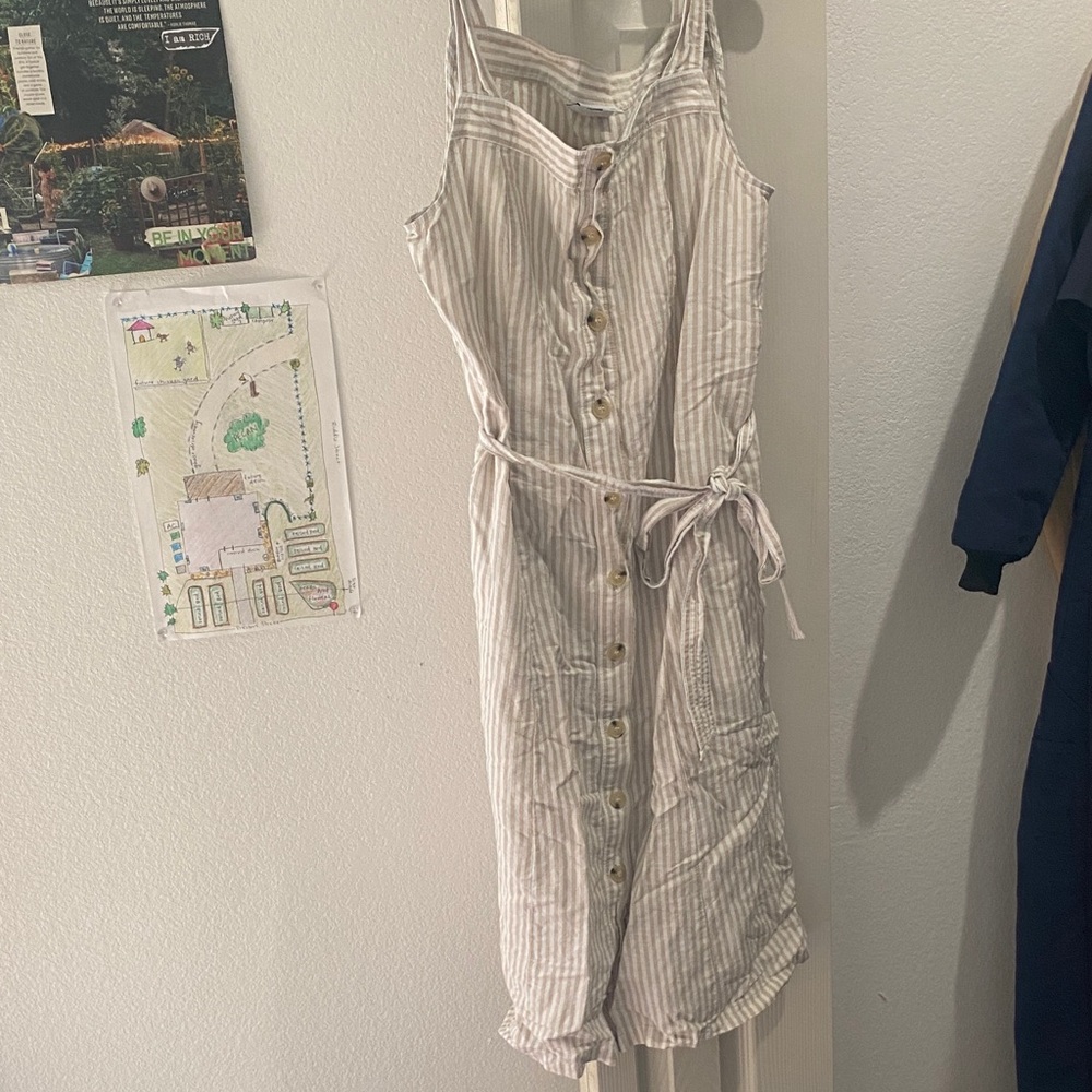 Liz Claiborne Cotton Button-Down Midi Dress